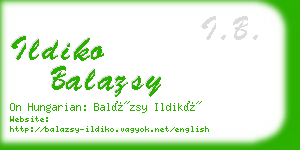 ildiko balazsy business card